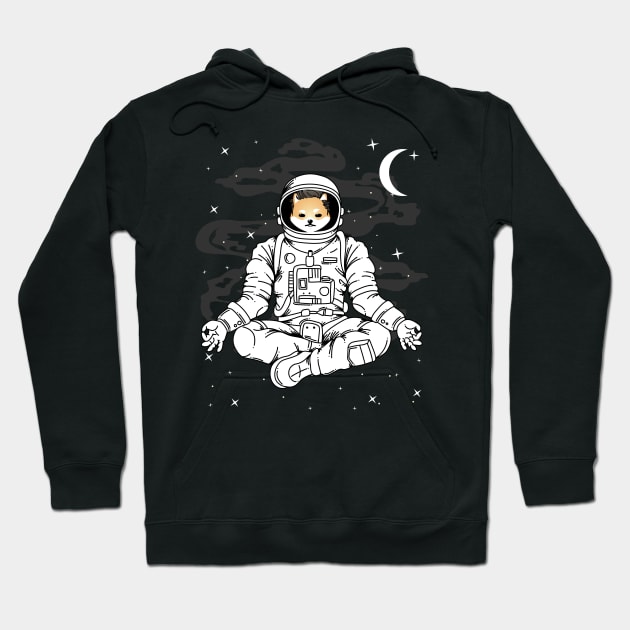 Astronaut Yoga Dogelon Mars ELON Coin To The Moon Crypto Token Cryptocurrency Blockchain Wallet Birthday Gift For Men Women Kids Hoodie by Thingking About